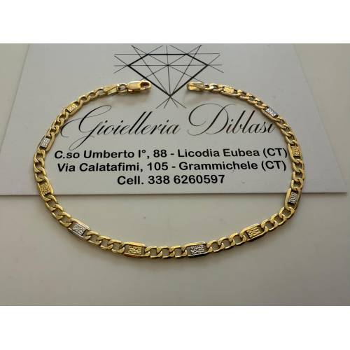 BRACCIALE ORO 18 Kt 750% Uomo Donna...