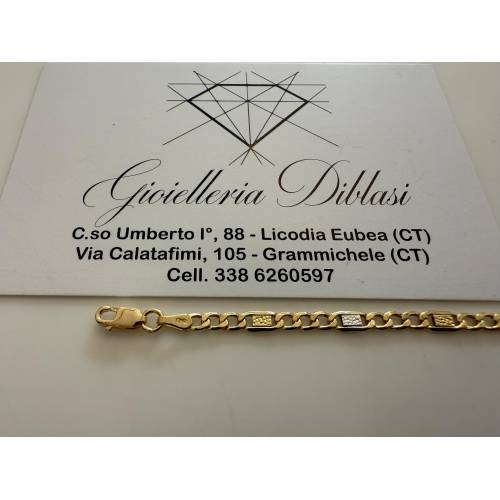 BRACCIALE ORO 18 Kt 750% Uomo Donna...