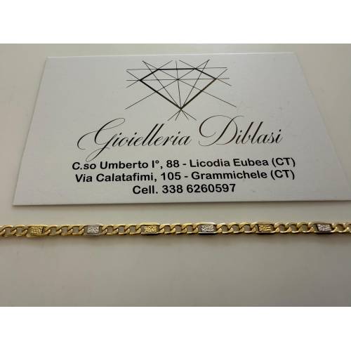 BRACCIALE ORO 18 Kt 750% Uomo Donna...