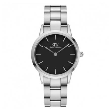 OROLOGIO Da Polso DONNA DANIEL WELLINGTON ICON Acciaio Nero Argento DW00100342