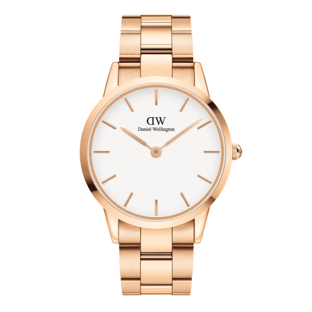 OROLOGIO Polso UOMO DANIEL WELLINGTON ICONIC Acciaio Oro Rosa Bianco DW00100343