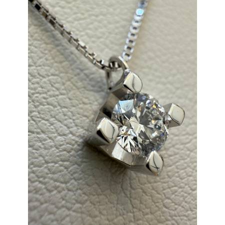 COLLANA PG GIOIELLI PUNTO LUCE Con DIAMANTE In Oro Bianco 18 Karati 750/1000