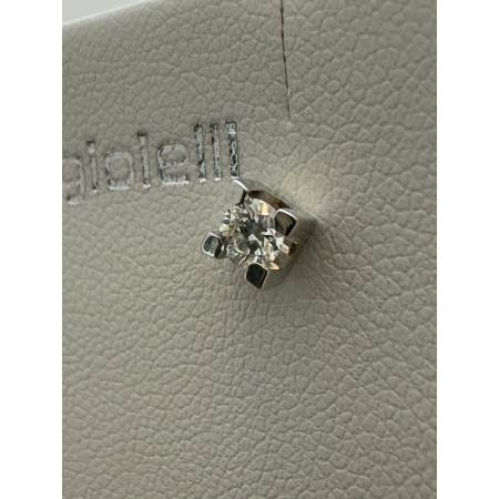 ORECCHINI PG GIOIELLI DIAMANTI Bianchi Punto Luce In ORO BIANCO 18 Karati 750%