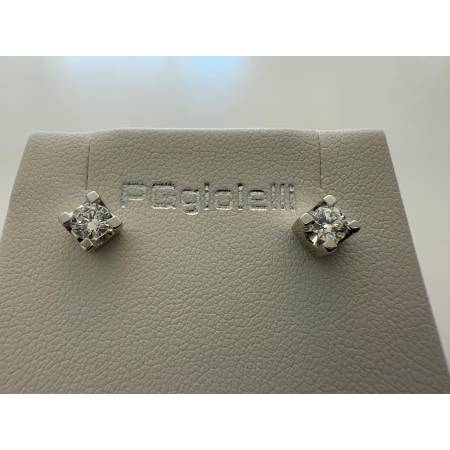 ORECCHINI PG GIOIELLI DIAMANTI Bianchi Punto Luce In ORO BIANCO 18 Karati 750%