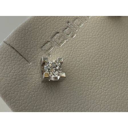 ORECCHINI PG GIOIELLI DIAMANTI Bianchi Punto Luce In ORO BIANCO 18 Karati 750%