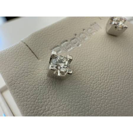 ORECCHINI PG GIOIELLI DIAMANTI Bianchi Punto Luce In ORO BIANCO 18 Karati 750%