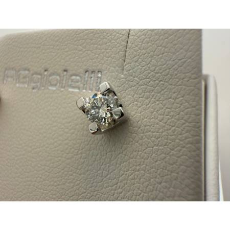 ORECCHINI PG GIOIELLI DIAMANTI Bianchi Punto Luce In ORO BIANCO 18 Karati 750%