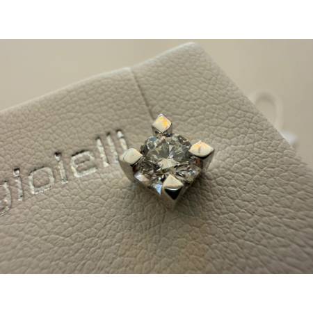 ORECCHINI PG GIOIELLI DIAMANTI 0,60 Ct Punto Luce In ORO BIANCO 18 Karati 750%