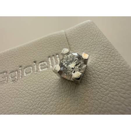 ORECCHINI PG GIOIELLI DIAMANTI 0,80 Ct Punto Luce In ORO BIANCO 18 Karati 750%