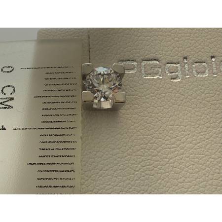 ORECCHINI PG GIOIELLI DIAMANTI 1,00 Carato Punto Luce In ORO BIANCO 18 Kt 750%