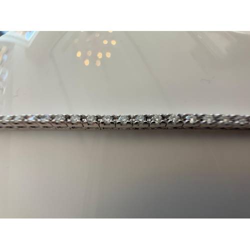 COLLANA TENNIS In Oro Bianco 18 Kt...