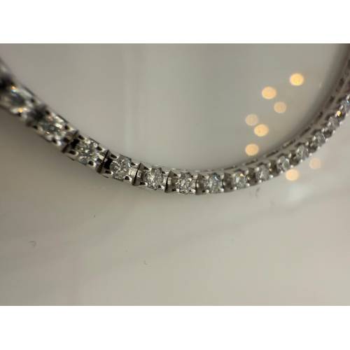 COLLANA TENNIS In Oro Bianco 18 Kt...