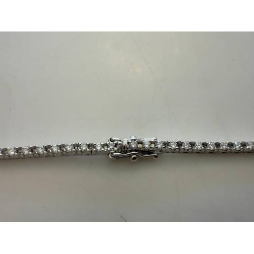 COLLANA TENNIS In Oro Bianco 18 Kt...