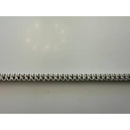 COLLANA TENNIS In Oro Bianco 18 Kt Collier Con DIAMANTI 4,15 CARATI PG Gioielli