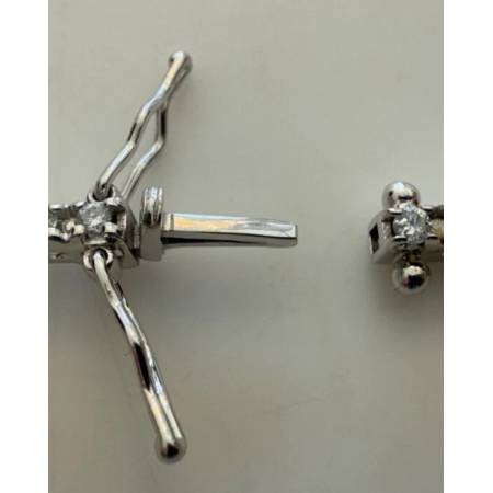 COLLANA TENNIS In Oro Bianco 18 Kt Collier Con DIAMANTI 4,15 CARATI PG Gioielli