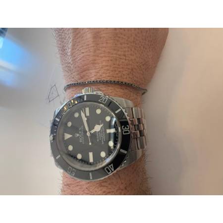 BRACCIALE TENNIS Uomo PG GIOIELLI In Oro Bianco 18 Karati 750% Con DIAMANTI NERI