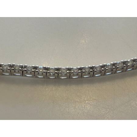 BRACCIALE TENNIS PG GIOIELLI In Oro Bianco 18 Karati 750% Con DIAMANTI BIANCHI