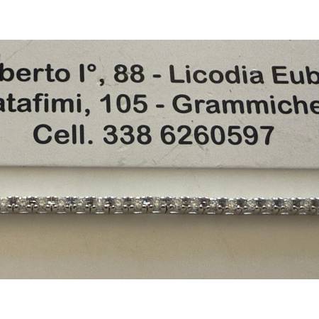 BRACCIALE TENNIS PG GIOIELLI In Oro Bianco 18 Karati 750% Con DIAMANTI BIANCHI
