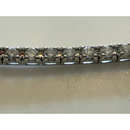 BRACCIALE TENNIS PG GIOIELLI In Oro Bianco 18 Karati 750% Con DIAMANTI BIANCHI