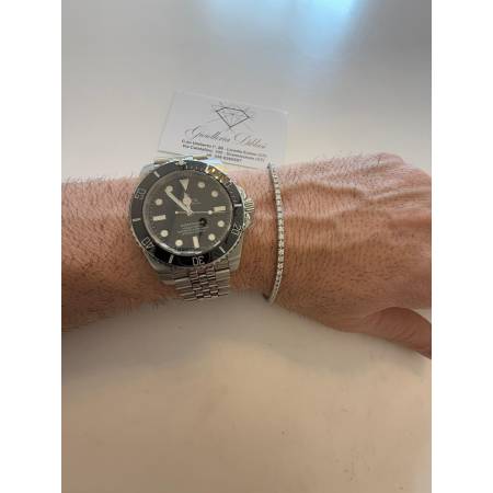 BRACCIALE TENNIS PG GIOIELLI In Oro Bianco 18 Karati 750% Con DIAMANTI BIANCHI