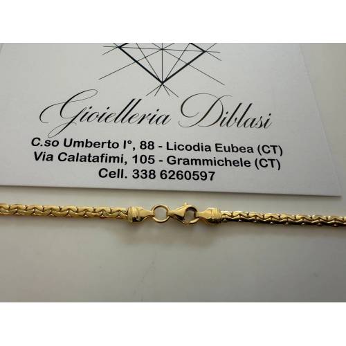 COLLANA In ORO GIALLO 18 Karati 750%...
