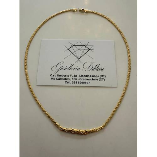 COLLANA In ORO GIALLO 18 Karati 750%...