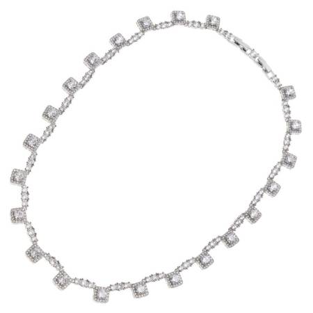 COLLANA OTTAVIANI Donna In OTTONE Placcato Argentata Silver Con Zirconi 501122C