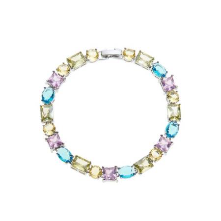 BRACCIALE OTTAVIANI Donna In OTTONE Placcato Argento E Zirconi Colorati 501117B