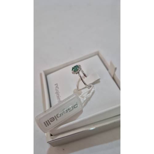 ANELLO Con SMERALDO E DIAMANTI ORO...