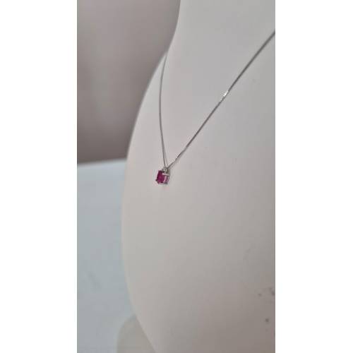 COLLANA RUBINO Ovale E DIAMANTE KIOTO...