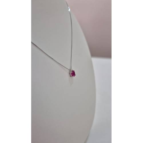 COLLANA RUBINO Ovale E DIAMANTE KIOTO...