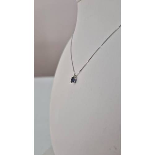 COLLANA ZAFFIRO Ovale E DIAMANTE...