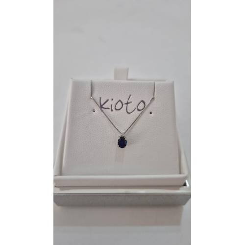 COLLANA ZAFFIRO Ovale E DIAMANTE...