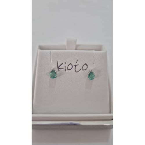ORECCHINI Donna KIOTO Con SMERALDO E...