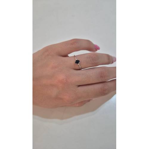 ANELLO KIOTO Solitario Con ZAFFIRO...