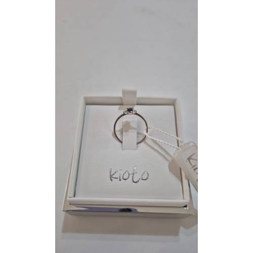 ANELLO KIOTO Solitario Con ZAFFIRO...