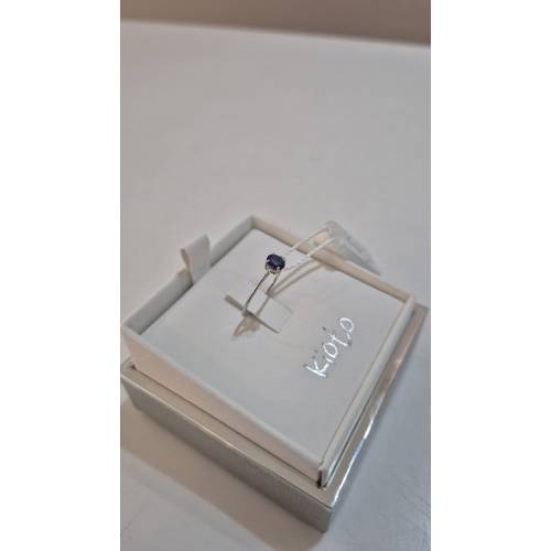 ANELLO KIOTO Solitario Con ZAFFIRO...