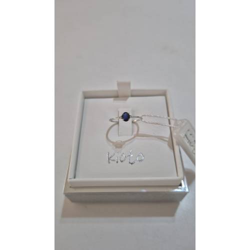 ANELLO KIOTO Solitario Con ZAFFIRO...