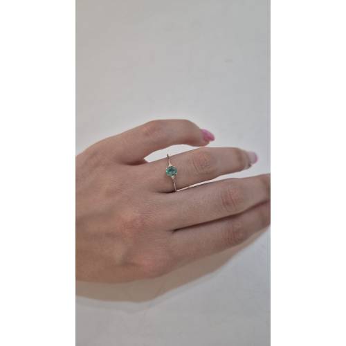 ANELLO KIOTO Solitario Con SMERALDO...