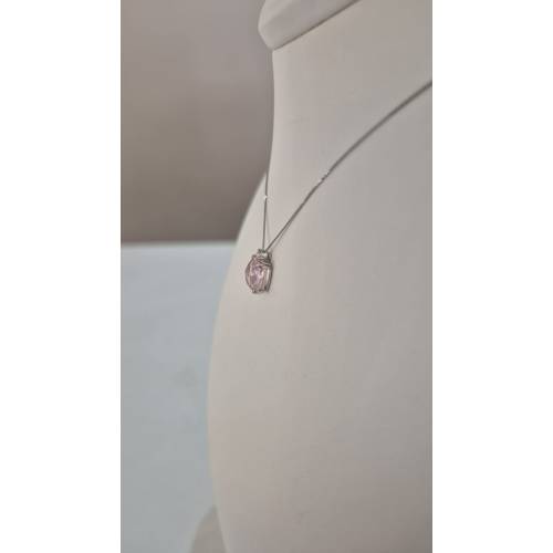 COLLANA KIOTO QUARZO ROSA E DIAMANTE...