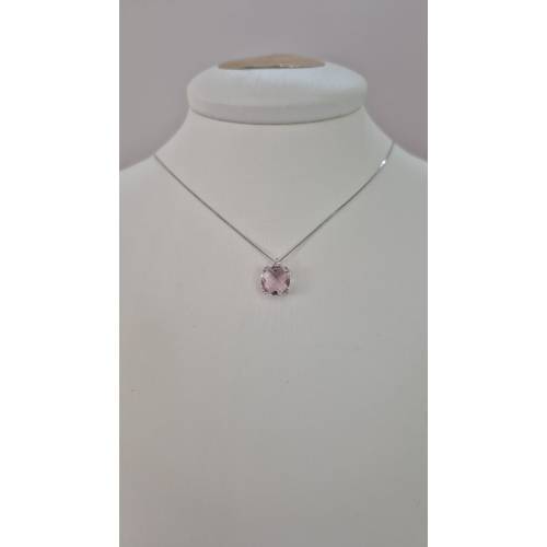 COLLANA KIOTO QUARZO ROSA E DIAMANTE...