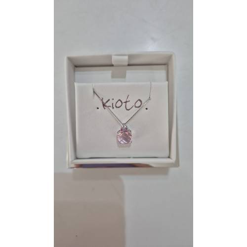 COLLANA KIOTO QUARZO ROSA E DIAMANTE...