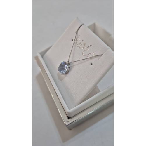 COLLANA KIOTO QUARZO AZZURRO DIAMANTE...