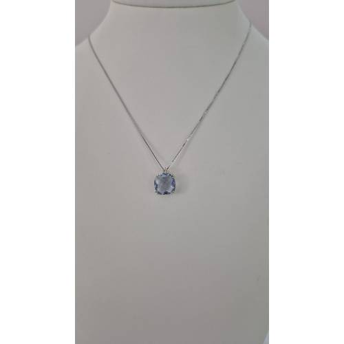 COLLANA KIOTO QUARZO AZZURRO DIAMANTE...