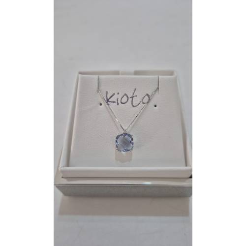 COLLANA KIOTO QUARZO AZZURRO DIAMANTE...
