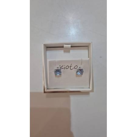 ORECCHINI Puntoluce KIOTO Con QUARZO AZZURRO E DIAMANTI ORO BIANCO 9 karati 375%
