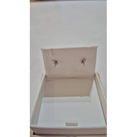 ORECCHINI Puntoluce KIOTO Con QUARZO ROSA E DIAMANTI In ORO BIANCO 9 karati 375%