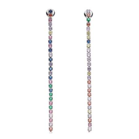 ORECCHINI PENDENTI OTTAVIANI In OTTONE Placcato Con Zirconi Multicolore 501214O