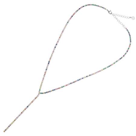 COLLANA OTTAVIANI In OTTONE Argentato Placcato Con Zirconi Multicolore 501214C-1