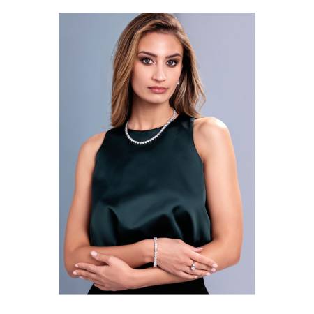 ANELLO OTTAVIANI Argentato OTTONE Placcato Con Zirconi A Cuore Bianchi 501132A